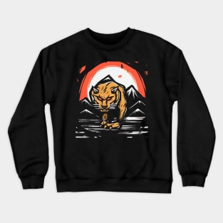 Zen Cartoons Japan, Tiger Mountains Crewneck Sweatshirt